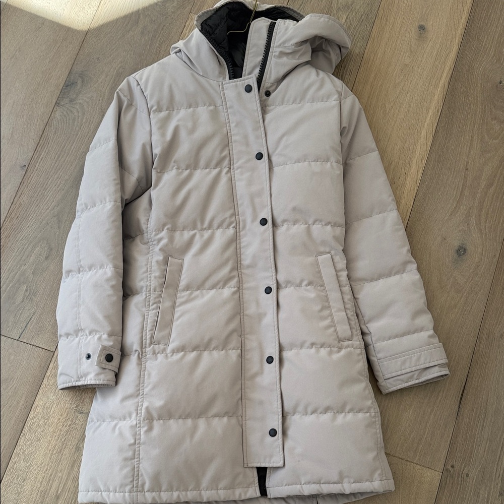 Canada Goose Light Beige (Limestone) Puffer Jacket with Hood